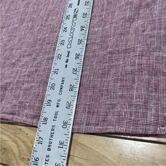 Carbon 2 Cobalt Linen Shirt Men L Light Red Pocket Button Up Casual Summer Large - Picture 8 of 16